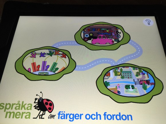 färger och fordon, barnspel ipad